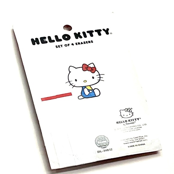 Hello Kitty Sanrio Kids Set Of 4 Erasers For School Home Classroom New - Picture 3 of 10